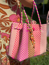 Recycled Plastic Basket ~ Pink Pop