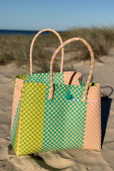 Recycled Plastic Basket ~ Pastel Skies