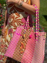 Recycled Plastic Basket ~ Pink Pop