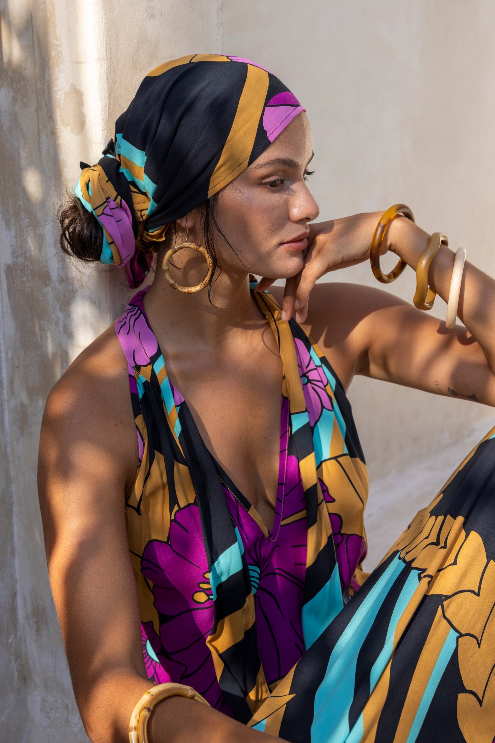 Headband Scarf Styles Vintage 70s Head Scarf Scarf 70s Hairstyle