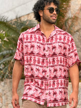 Aloha Shirt - Crimson Colada
