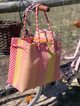 Recycled Plastic Basket ~ Pastel Pink