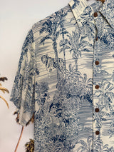 Aloha Shirt - Tiger Stripe Blue