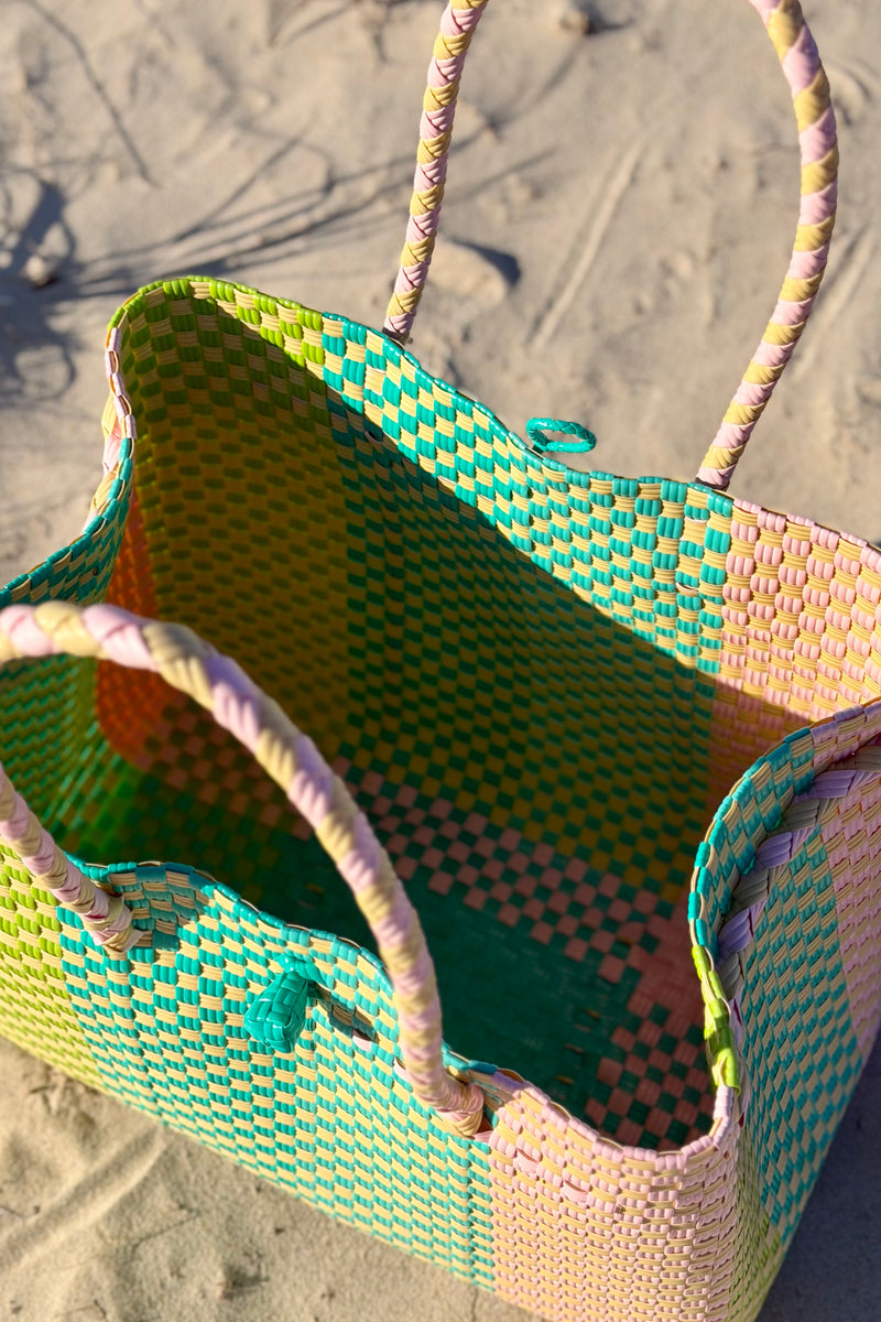 Recycled Plastic Basket ~ Pastel Skies