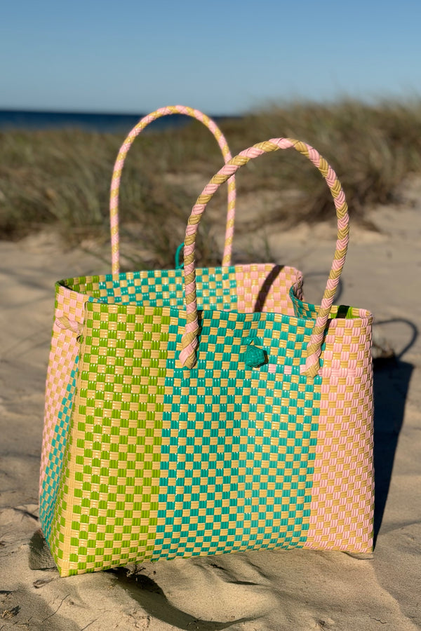 Recycled Plastic Basket ~ Pastel Skies