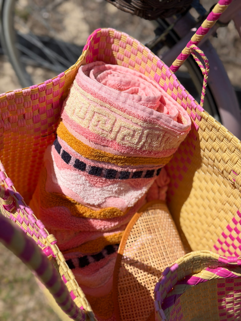 Recycled Plastic Basket ~ Pastel Pink