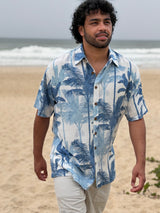 Aloha Shirt - Blue Palm