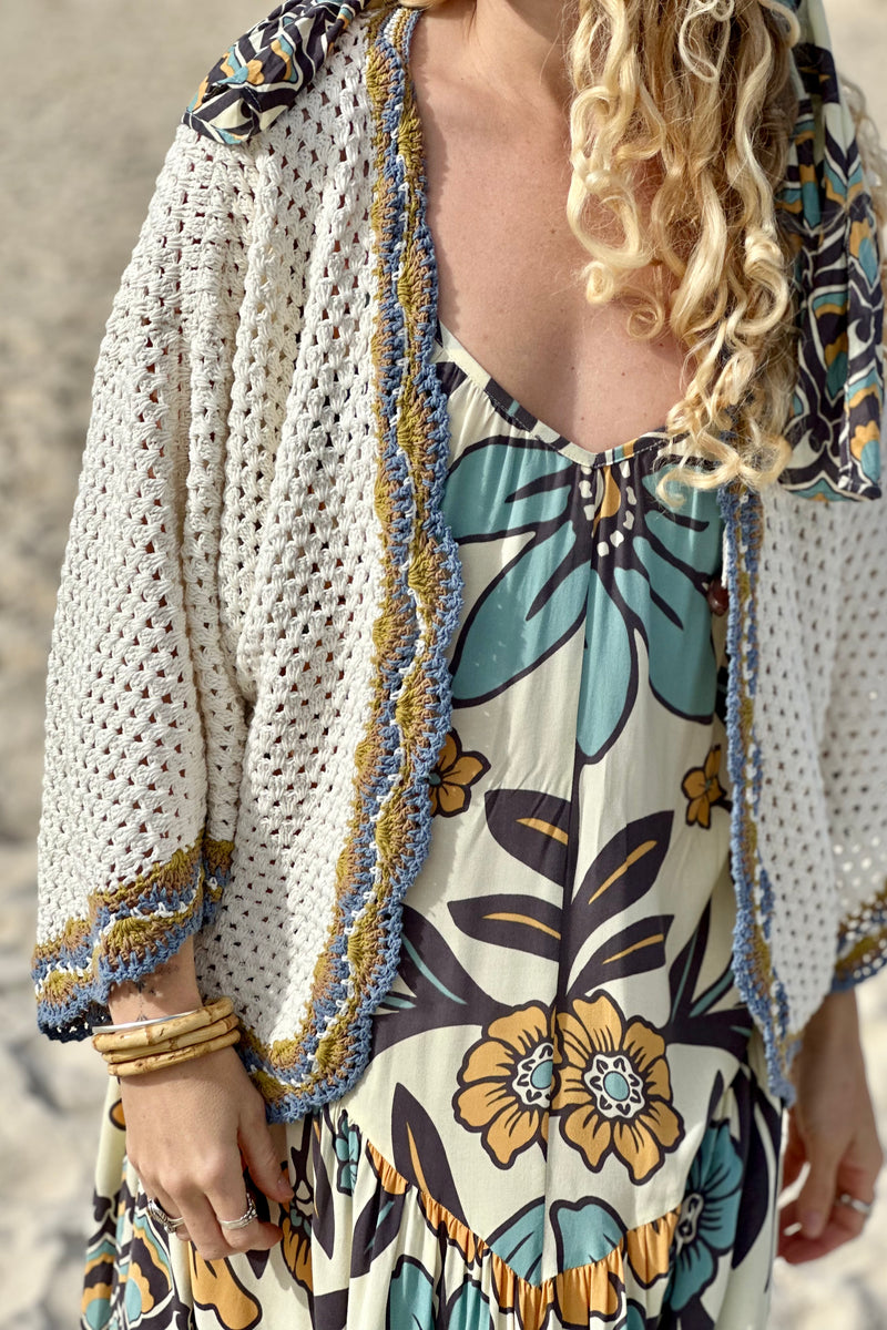 Free Love Crochet Cardy - Cream - MADE TO ORDER