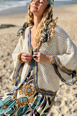 Free Love Crochet Cardy - Cream - MADE TO ORDER