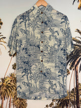 Aloha Shirt - Tiger Stripe Blue
