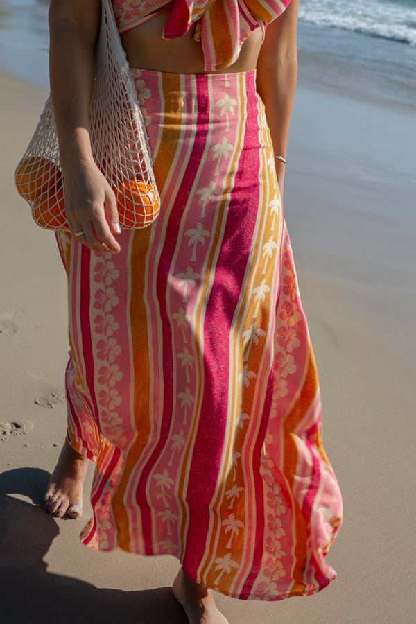 Sundowner Maxi Skirt - Hibiscus Pink