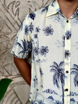 Aloha Shirt - Tiki Blue